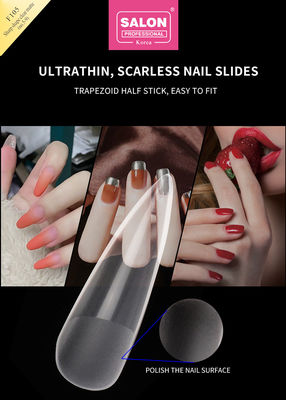 Couleur mate claire acrylique faux ongles Conseils de jeu Ultra-mince forme nette Extensions de l'art des ongles