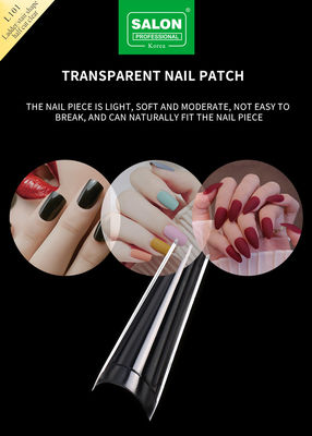 Faux ongles artificiels ABS claire forme d'échelle faux ongles artisanaux gels doux pressés sur les ongles prix en gros