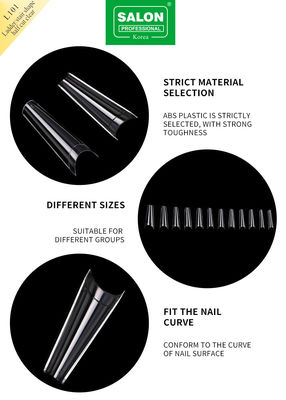 Faux ongles artificiels ABS claire forme d'échelle faux ongles artisanaux gels doux pressés sur les ongles prix en gros