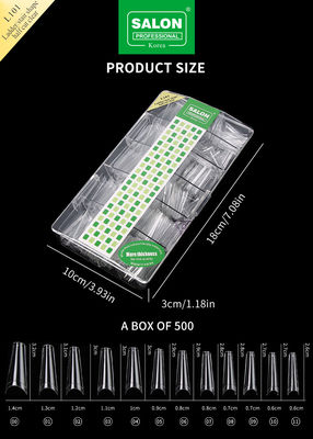 Faux ongles artificiels ABS claire forme d'échelle faux ongles artisanaux gels doux pressés sur les ongles prix en gros