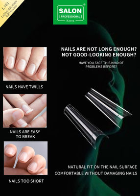Faux ongles artificiels ABS claire forme d'échelle faux ongles artisanaux gels doux pressés sur les ongles prix en gros