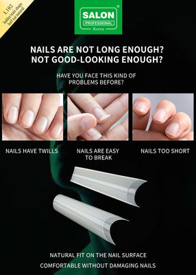 500Pcs Conseils d'ongles Acrylique Français demi-couverture Faux Conseils d'ongles échelle Forme de la pression sur les ongles