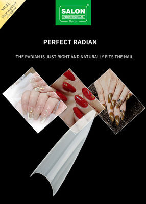 Conseils d'ongles naturels de forme nette demi-couverture d'acrylique faux ongles pour le salon de bricolage d'art de l'ongle 500pcs / boîte