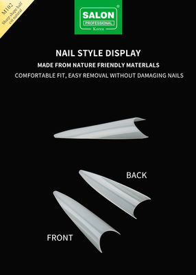 Conseils d'ongles naturels de forme nette demi-couverture d'acrylique faux ongles pour le salon de bricolage d'art de l'ongle 500pcs / boîte