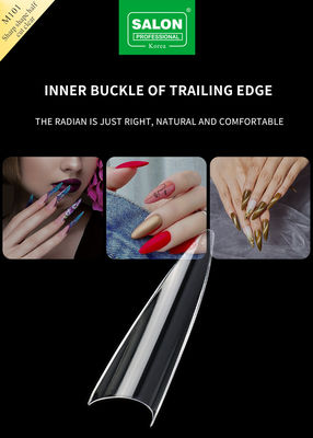 Faux ongles de forme tranchante à demi-couverture ABS acrylique faux ongles en gros