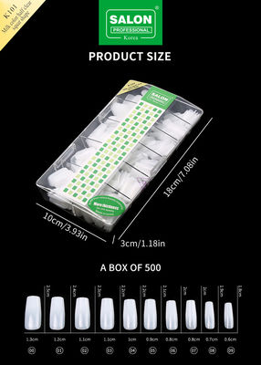 500 pièces/boîte ABS Salon professionnel faux ongles pour le bricolage de l'art des ongles