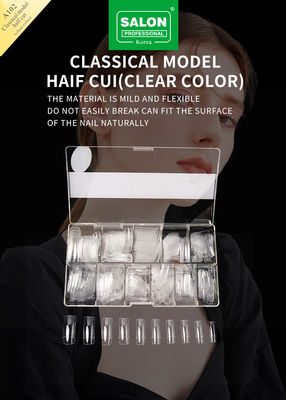 Salons professionnels ongles couleur claire couverture complète faux ongles pour l'extension de l'ongle 500pcs/boîte