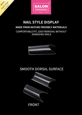 Des ongles artificiels ABS de couleur claire 500 pièces Facile d'application Des faux ongles pour le salon de l'art de l'ongle