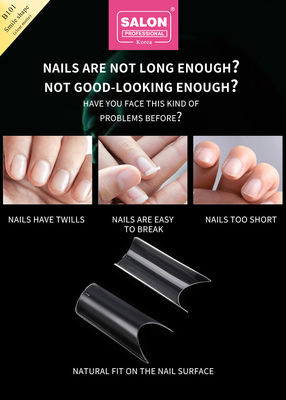 Des ongles artificiels ABS de couleur claire 500 pièces Facile d'application Des faux ongles pour le salon de l'art de l'ongle