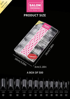 Des ongles artificiels ABS de couleur claire 500 pièces Facile d'application Des faux ongles pour le salon de l'art de l'ongle