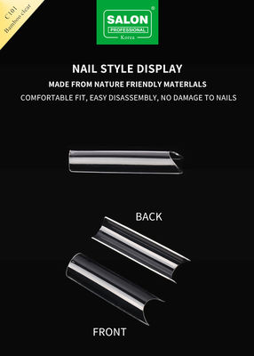 OEM couverture complète de bambou gel clair doux faux ongles concepts de pointeurs d'ongles artificiels
