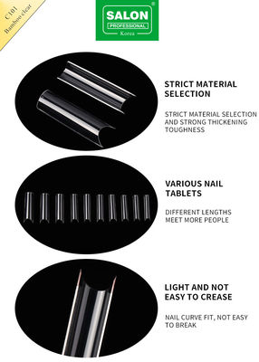 OEM couverture complète de bambou gel clair doux faux ongles concepts de pointeurs d'ongles artificiels