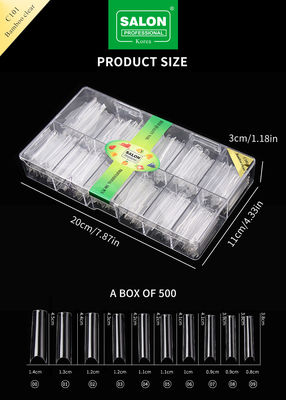 OEM couverture complète de bambou gel clair doux faux ongles concepts de pointeurs d'ongles artificiels