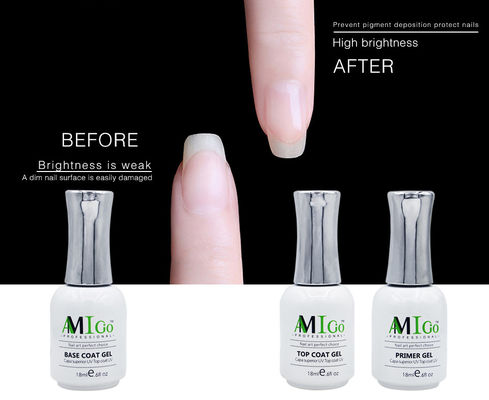 Amigo Gel vernis à ongles ensemble UV LED Trempage hors base Brillant Matte Top Coat Gel de l' art des ongles 18 ml