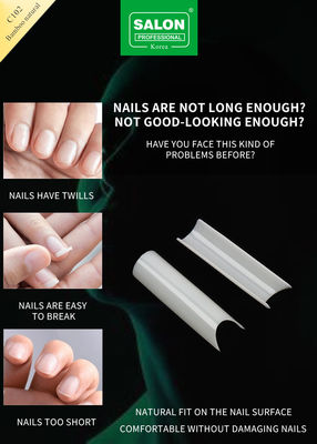 Les ongles faux professionnels conseils naturels couleur naturelle demi-couverture ongles de doigt artificiel conseils d'ongles français