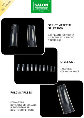 Medium Pré-Formée sans couture de couleur claire Faux Conseils d'ongles pour le bricolage Salon d'ongles à domicile 12 Tailles