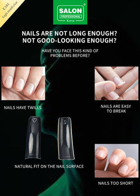 Medium Pré-Formée sans couture de couleur claire Faux Conseils d'ongles pour le bricolage Salon d'ongles à domicile 12 Tailles