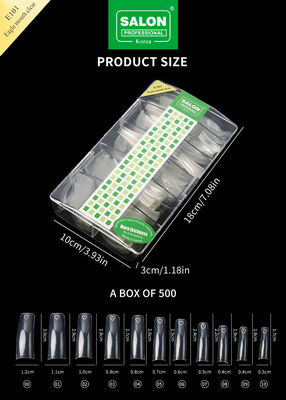 Medium Pré-Formée sans couture de couleur claire Faux Conseils d'ongles pour le bricolage Salon d'ongles à domicile 12 Tailles
