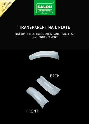 Faux ongle couverture complète ABS naturel bouche d'aigle clair en 12 tailles pour le salon des ongles