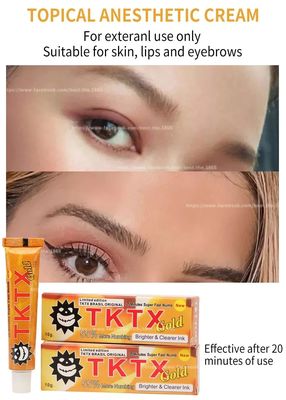Crème anesthésiante TKTX 75% Numb, à base d'eau, non grasse, pour tatouages et maquillage semi-permanent sans douleur