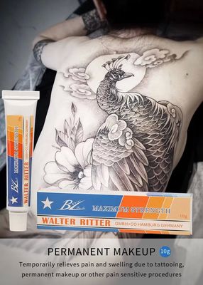 Crème anesthésiante pour tatouage semi-permanent OEM/ODM non grasse 10g, soulagement rapide de la douleur