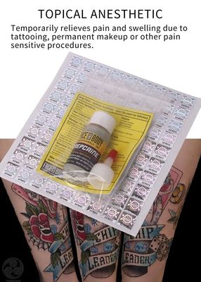 Crème anesthésiante topique pour tatouage à la lidocaïne 2% et tétracaïne 1,5%, usage professionnel