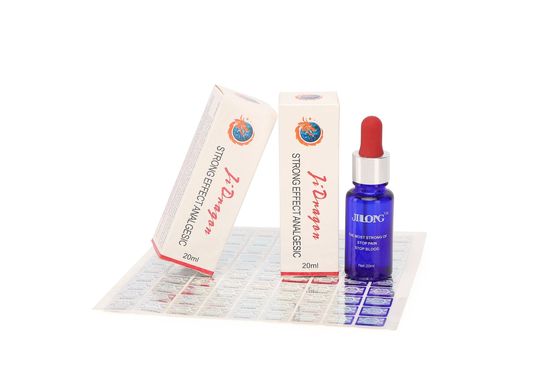 Solution anesthésiante pour tatouage à action rapide Jilong, 20 ml/bouteille, pour soulager la douleur, arrêter le saignement et prévenir les allergies