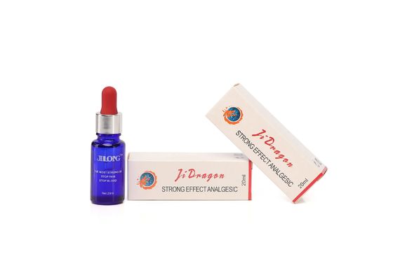 Solution anesthésiante pour tatouage à action rapide Jilong, 20 ml/bouteille, pour soulager la douleur, arrêter le saignement et prévenir les allergies