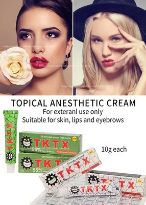 Tktx Crème anesthésique pour tatouage 55% 75% Crème anesthésique pour tatouage au laser Tktx Crème anesthésique forte en gros OEM Prix d'usine Couleur rose blanc Tktx Crème anesthésique