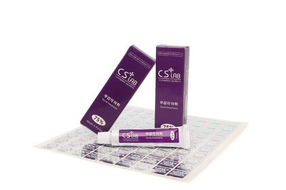 Cslab 75% Crème Lido-Caine pour tatouage Crème anesthésiant pour le maquillage semi-permanent Crème anesthésiante pour tatouage à lèvres indolore