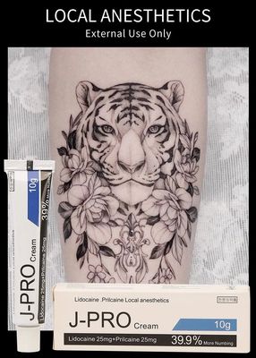 Jpro tatouage anesthésiant pommade bonne efficacité Crème pour les lèvres du visage Remplisseurs d' anesthésiant pour la peau Lido-Caine Crème indolore