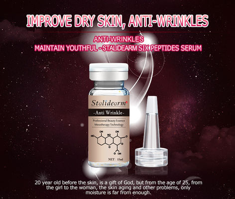 De marque de distributeur de soins de la peau de sérum ferme organique de collagène anti de ride 6 bons et sûrs effets transparent de bouteille/ensemble de l'essence