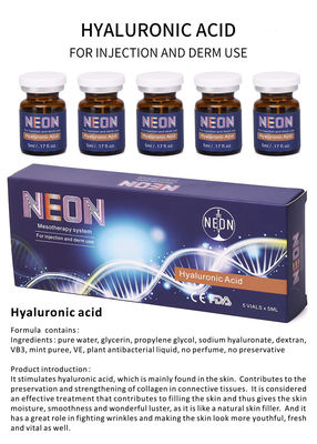 Blanchissant la peau meso de sérum de thérapie éclairant des injections de l'acide hyaluronique 5ml anti-vieillissement