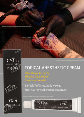 Crème engourdissante actuelle de tatouage crème anesthésique engourdi du laboratoire 75% de CS pour le tatouage Microneedling de sourcil de lèvre