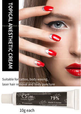 Crème engourdissante actuelle de tatouage crème anesthésique engourdi du laboratoire 75% de CS pour le tatouage Microneedling de sourcil de lèvre