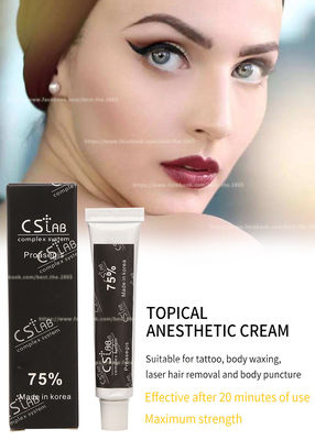 Crème engourdissante actuelle de tatouage crème anesthésique engourdi du laboratoire 75% de CS pour le tatouage Microneedling de sourcil de lèvre