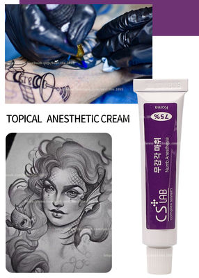 La douleur anesthésique engourdie d'arrêt de la crème 10g de tatouage de sourcil écrèment la crème permanente de Licocaine de maquillage de CSLab 75%