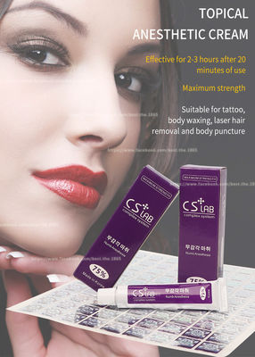 La douleur anesthésique engourdie d'arrêt de la crème 10g de tatouage de sourcil écrèment la crème permanente de Licocaine de maquillage de CSLab 75%