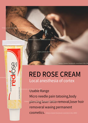 La crème engourdissante de Rose Numb Anesthetic Cream 10g de lidocaïne permanent rouge de maquillage s'appliquent pendant 20 minutes d'engourdi pendant 5-6 heures