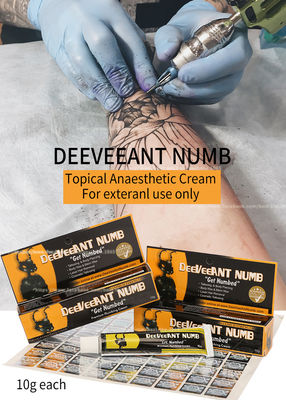 Couleur rose blanche non huileuse crème anesthésique de la bosse 10g de lidocaïne de Deeveeant de soulagement de la douleur de tatouage engourdi de crème anti