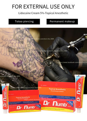 Crème anesthésique engourdie non huileuse de lidocaïne de Dr. Numb 30g de crème pour l'épilation de laser de tatouage de sourcil de lèvre