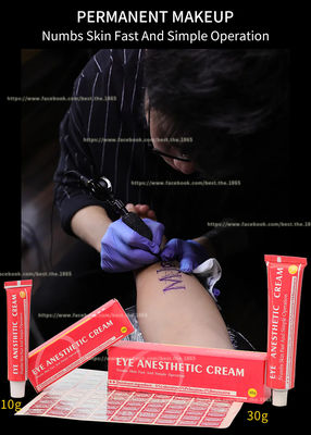 Crème engourdissante anesthésique 10g 30g d'oeil fortement efficace perçant la couleur blanche rose de crème engourdie