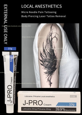 Crème anesthésique de pro de tatouage de J de Licocaine douleur crème engourdie de l'arrêt 10g pour cirer le maquillage permanent de tatouage