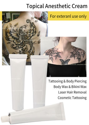 Crème de lidocaïne pour tatouage Crème indolore de marque privée Tube blanche 10g 30g Crème anesthésique pour tatouage de haute qualité