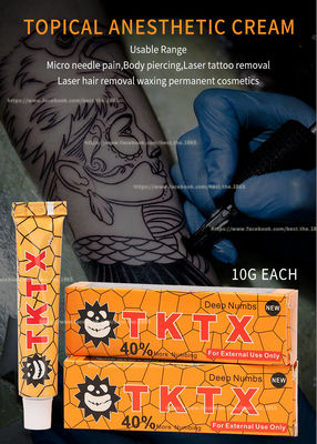 Crème engourdissante jaune originale de TKTX 10g Microneedling pour l'épilation de laser