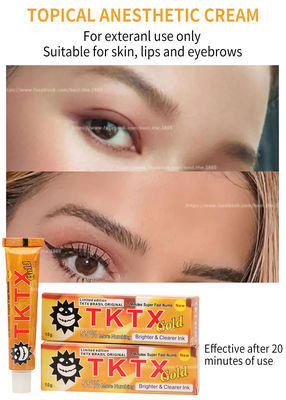 Crème engourdissante jaune originale de TKTX 10g Microneedling pour l'épilation de laser