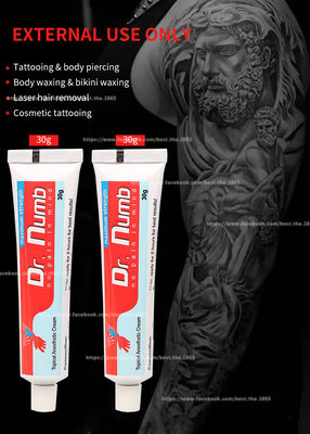 Le tatouage permanent de maquillage de Dr. Numb 30g engourdissent la crème indolore crème de lidocaïne le prix à payer qu'en gros #45 gélifient le TATOUEUR de 30ml TKTX