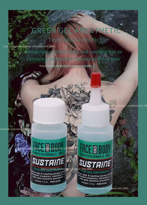 Gel anesthésique engourdissant original d'anti d'allergie de gel de Sustaine tatouage bleu vert stable de gel