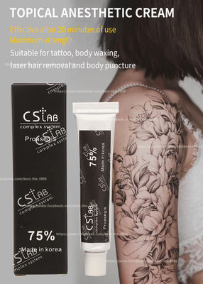Retrait de tatouage de laser engourdissant la crème anesthésique 10g CSLab 75%