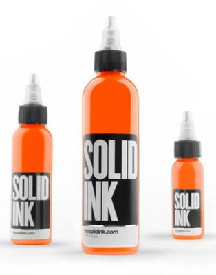 Encre orange 30ML 60ML 120ML 260ML de tatouage de corps solide d'encre de tatouage de colorant permanent pur de maquillage